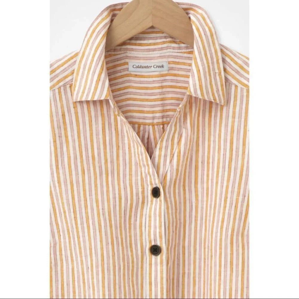✨HP✨Along Those Lines Linen Shirtdress✨ - Picture 2 of 6